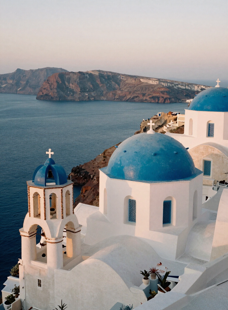 Vistas al mar Egeo desde Santorini